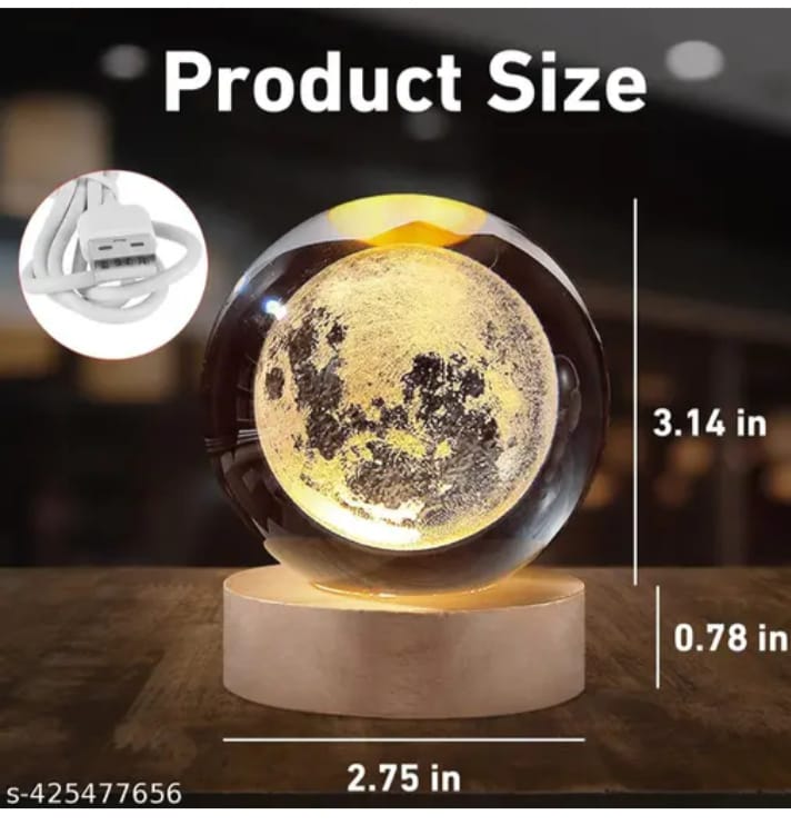 "Touch the Moon – Realistic 3D Printed Moon Lamp"
